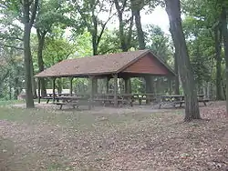 The scenic overlook and picnic area of Shikellamy State Park a Pennsylvania state park is in Union Township.