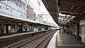 The up (Ikebukuro) end of platform 2 in April 2016