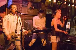 Shiny Toy Guns concert, 2005, the Burts Tiki Lounge, Utah, USA