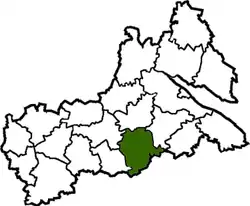 Raion location in Cherkasy Oblast