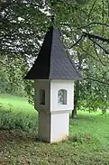 Roofed column shrine in Mali Lipoglav, Slovenia