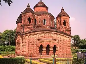 Pancha-ratna Shyam Rai temple at Bishnupur, Bankura district