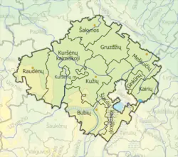 Map of Šiauliai district municipality