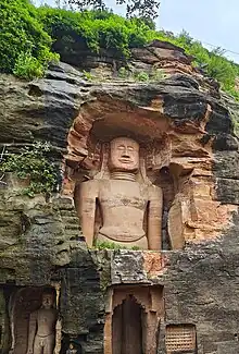 Rishabhanatha statue at Gopachal Hill, Gwalior Fort, 58.4 feet (17.8 m)