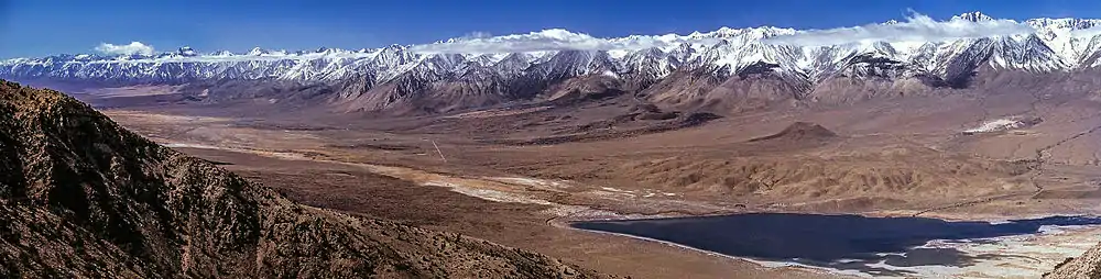 Owens Valley, with cones visible in the centre-right part of the image