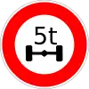 Axle weight limit (5 tonnes)