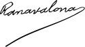 Ranavalona III's signature