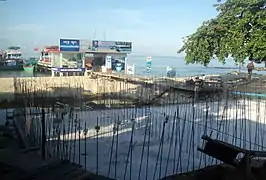 Island Ferry Pier, 2015. Foreground: construction of new citywide sewage system