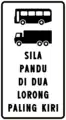 Please drive in the 2 leftmost