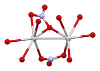 Silver coordination environment in the crystal structure of silver nitrate