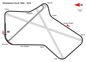 Silverstone Circuit in 1952-1973 configuration