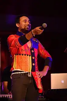 Simanta performing live at Tezpur in 2016