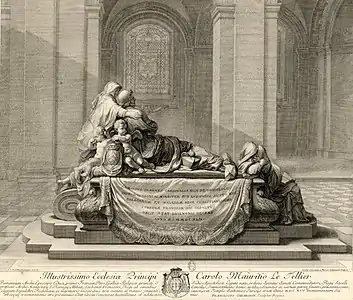 The tomb of Cardinal Richelieu, Chapel of the Sorbonne (1675-1694)