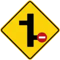 Prohibited from entering the right turn at the intersection and deformation