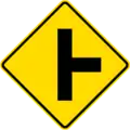 Crossroad on the right