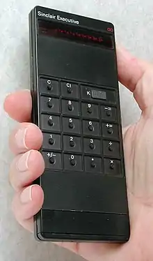 The 1972 Sinclair Executive pocket calculator.