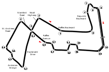 Layout of the Marina Bay street circuit