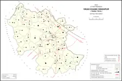 Map showing Sarai Madho (#038) in Singhpur CD block