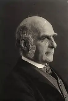 Black-and-white photographic portrait of Francis Galton