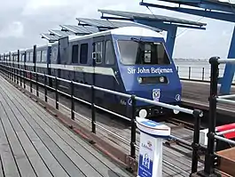 A diesel train built for Southend Pier Railway in 1986, and named after poet John Betjeman.