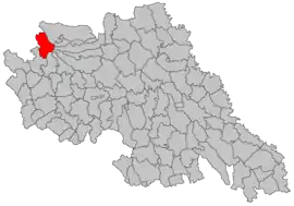 Location in Iași County