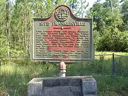 Franklinville historical marker