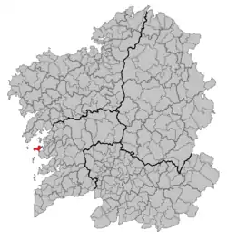 Location of O Grove within Galicia