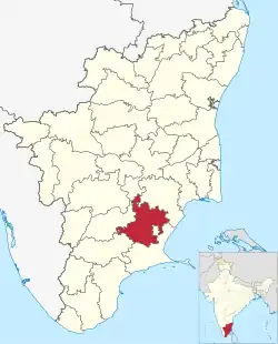 Location in Tamil Nadu