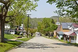 Sixth Street, looking northwest from Wolcott Street