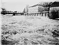 Sjundby rapids and bridge over river Sjundbyån in 1916