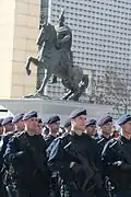 Parade by Kosovo Security Force in square