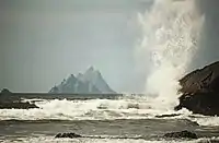 View of the island from the coast