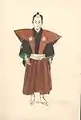 Kabuki Tour in Russia 1928: Sketch of Costume