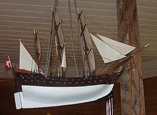 Ship that hangs in the church