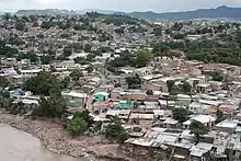 Shacks on hillside