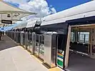 Automatic platform gates at Skyline's Hālawa station