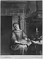 Sleeping Girl with Needlework in her Lap