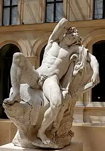 Copy of the Barberini Faun in Rome made by Bouchardon (the Louvre) (1732)