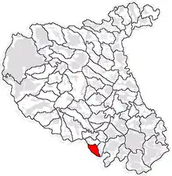 Location in Vrancea County