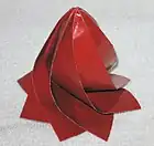 Smart Waterbomb using circular paper and curved folds