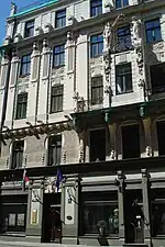 The building Smilšu Street 8a in Old Riga, built in 1902. Today Embassy of Slovakia.