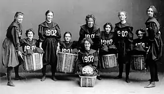 Image 17Smith College's class of 1902 women's basketball team. (from Women's basketball)