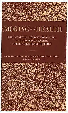 Cover page of the report on smoking and health