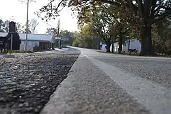 Looking west along the shoulder of East Main Street (SC 97) in Smyrna