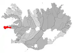 Location of the municipality of Snæfellsbær