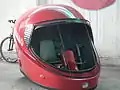 Car shaped like a helmet