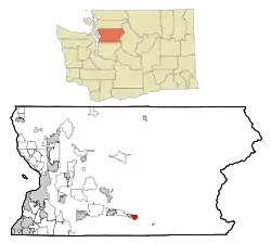 Location of May Creek, Washington