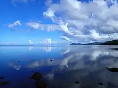 Sohoa beach at low tide