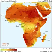 Image 132Africa and Middle East (from Solar power)