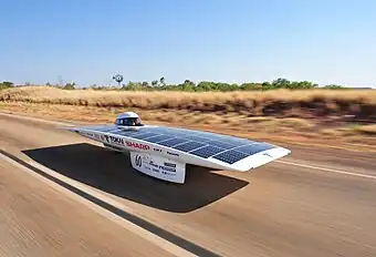 Tokai Challenger, the winner of 2009 Global Green Challenge, Japan. (Tokai University Solar Car Team)